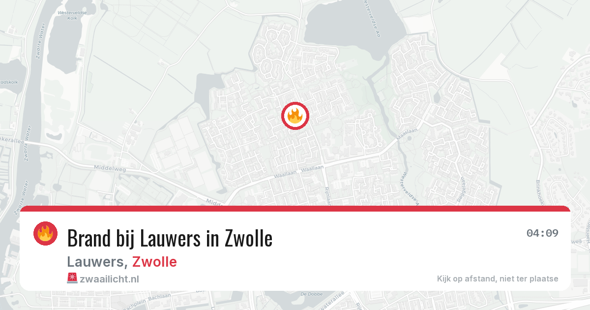 Brand bij Lauwers in Zwolle — 5 apr 2026