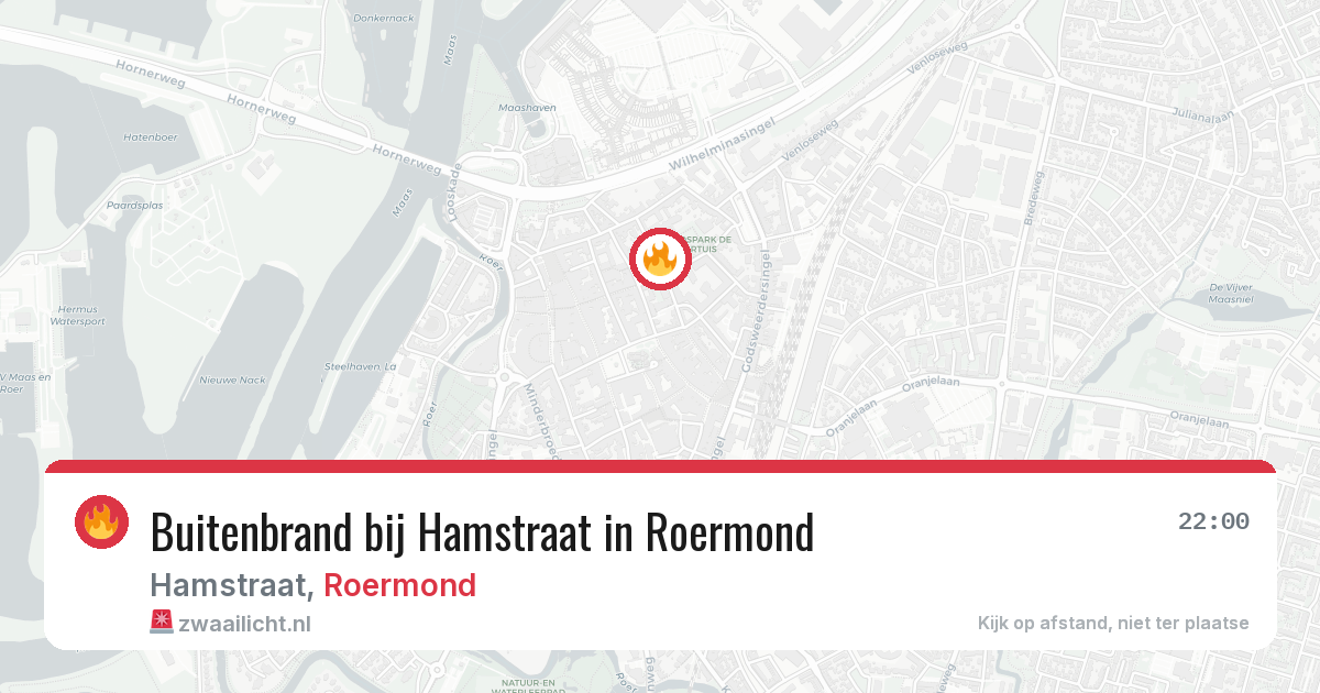 Buitenbrand bij Hamstraat in Roermond — 20 mei 2026