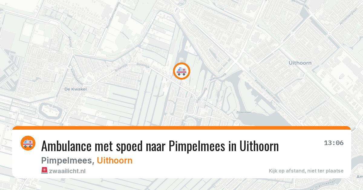 Ambulance met spoed naar Pimpelmees in Uithoorn — 14 aug 2026