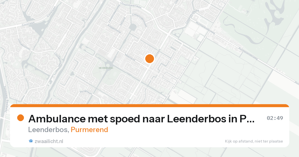 Ambulance met spoed naar Leenderbos in Purmerend — 8 feb 2026