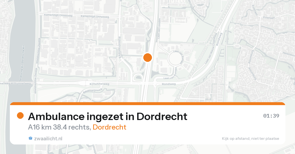 Ambulance ingezet in Dordrecht — 20 aug 2026