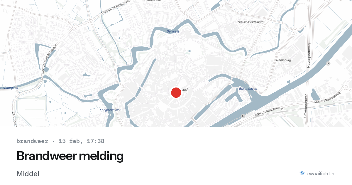 Brandweer melding — 15 feb 2026