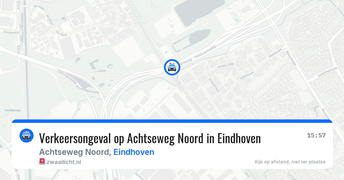 Verkeersongeval op Achtseweg Noord in Eindhoven — 4 mei 2026