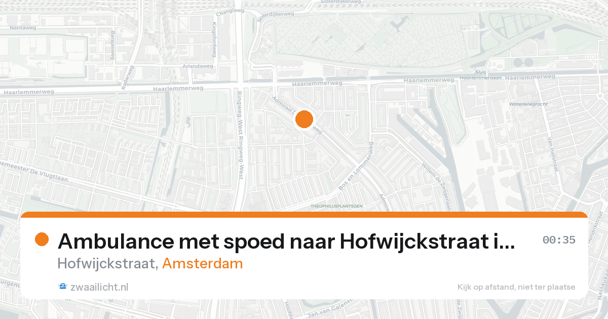 Ambulance met spoed naar Hofwijckstraat in Amsterdam — 14 jun 2026