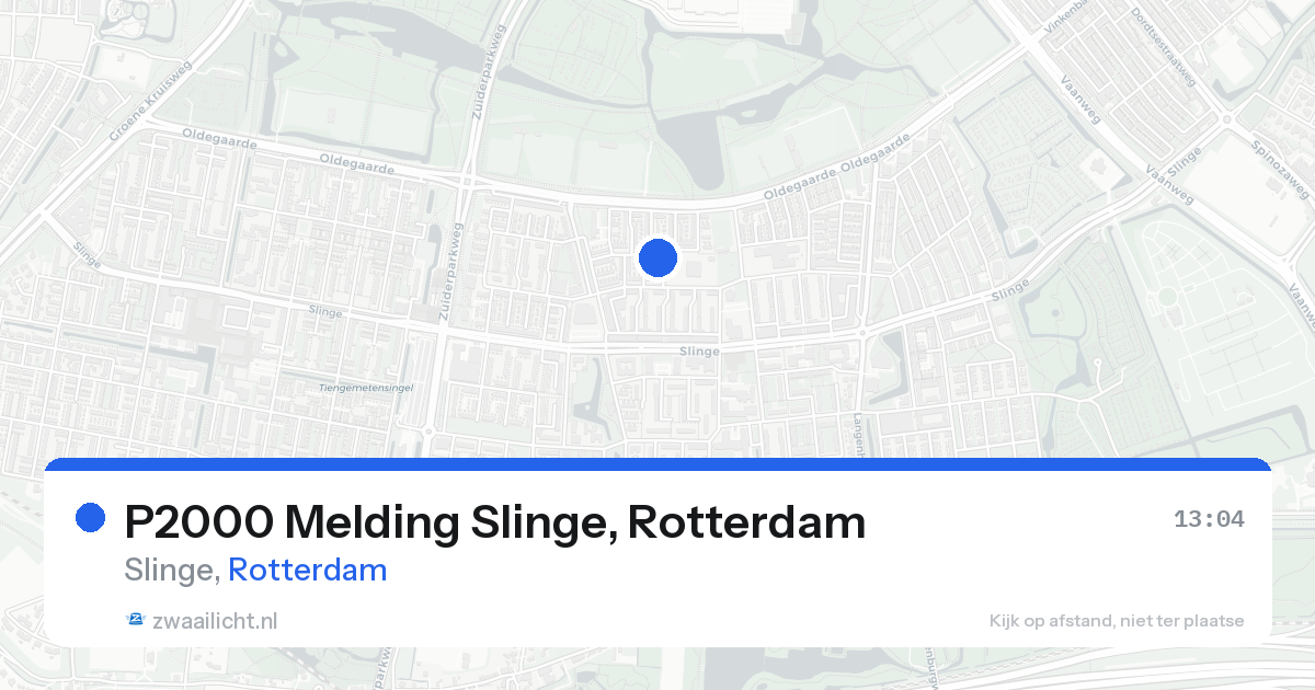 P2000 Melding Slinge, Rotterdam — 23 aug 2026
