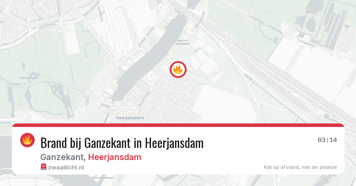 Brand bij Ganzekant in Heerjansdam — 7 aug 2026