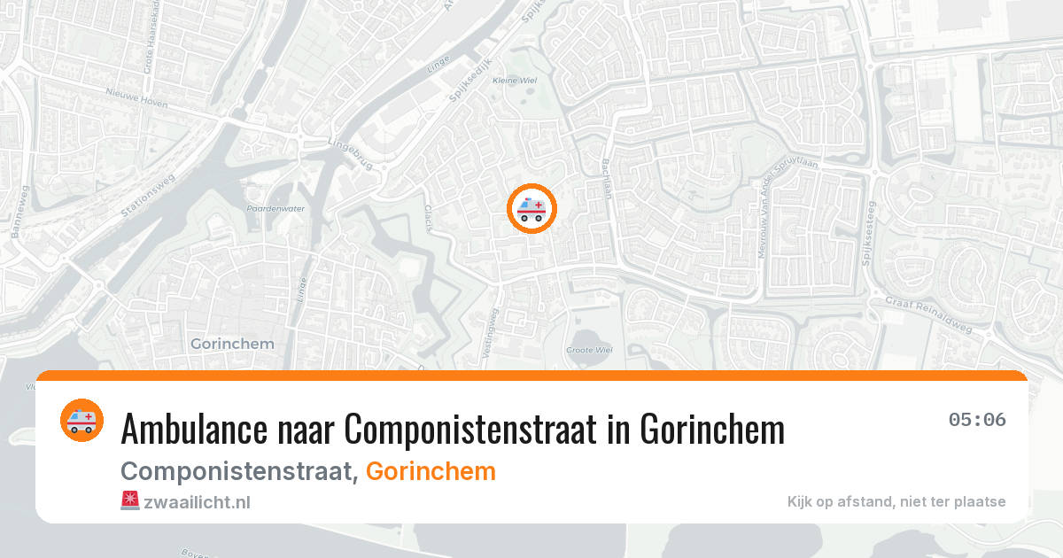 Ambulance naar Componistenstraat in Gorinchem — 29 mei 2026