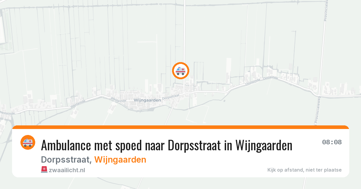 Ambulance met spoed naar Dorpsstraat in Wijngaarden — 29 mrt 2026
