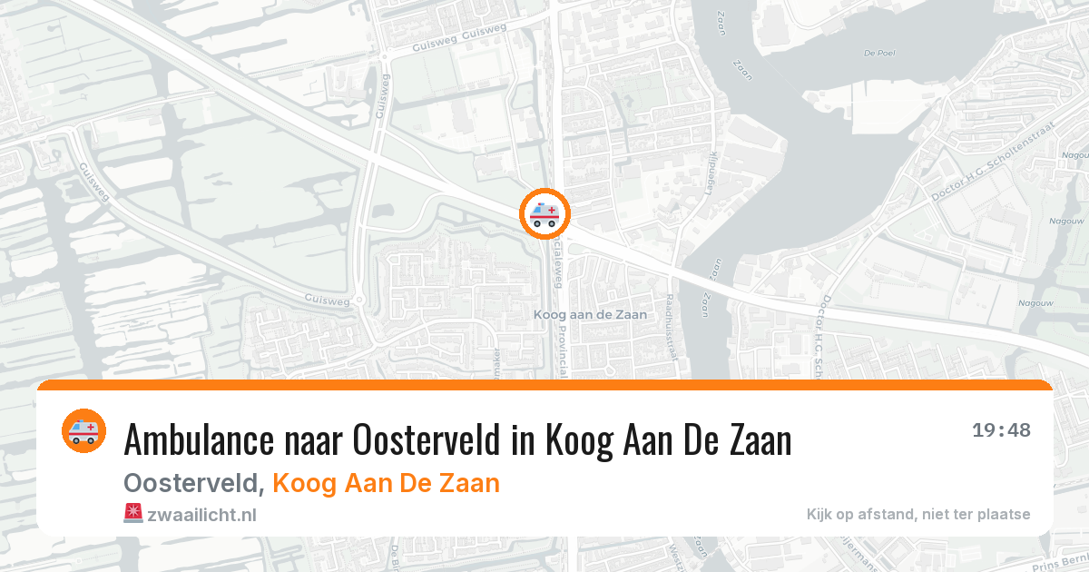 Ambulance naar Oosterveld in Koog Aan De Zaan — 14 aug 2026