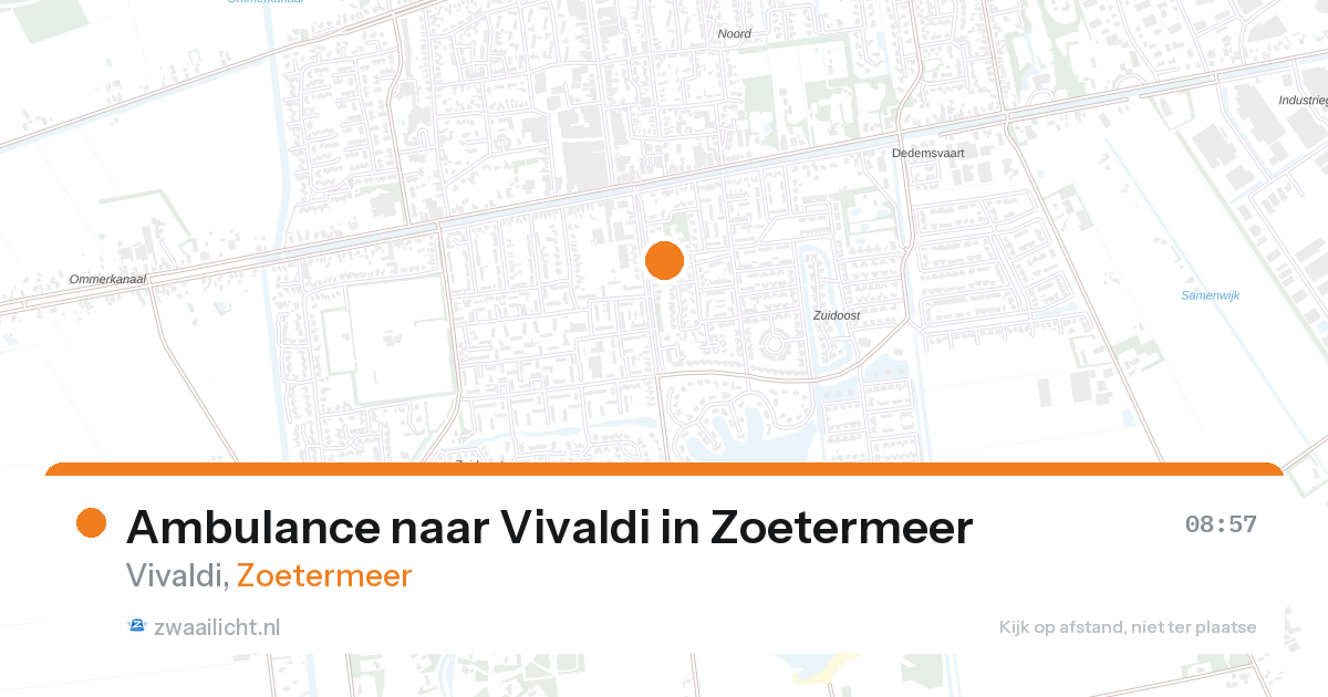 Ambulance naar Vivaldi in Zoetermeer — 17 aug 2026