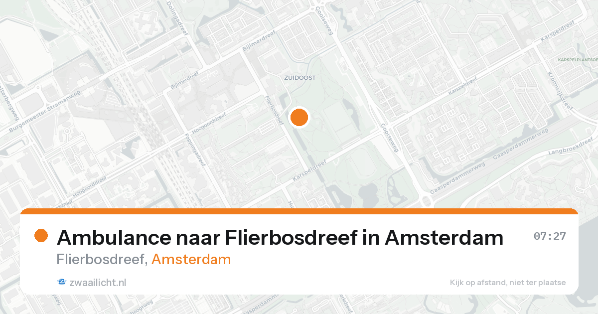 Ambulance naar Flierbosdreef in Amsterdam — 30 mei 2026