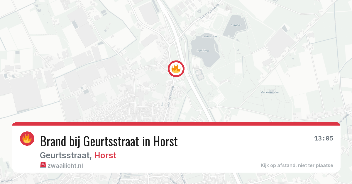 Brand bij Geurtsstraat in Horst — 2 jul 2026