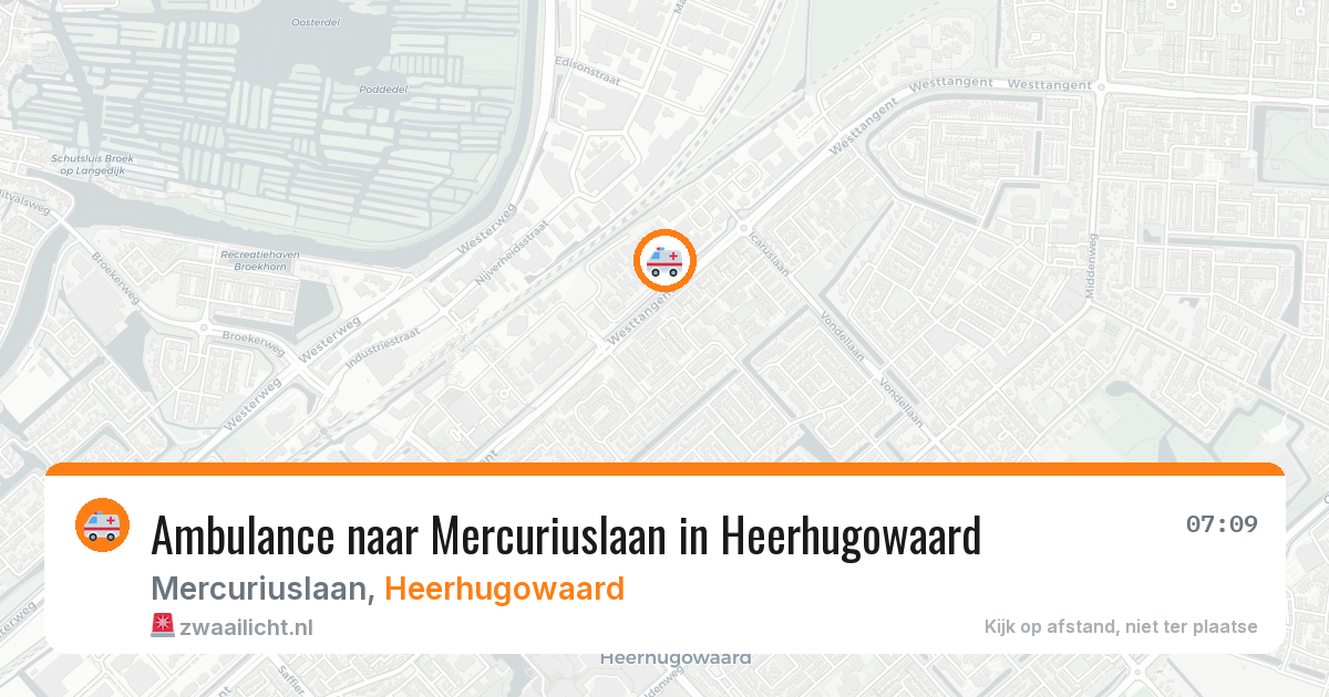 Ambulance naar Mercuriuslaan in Heerhugowaard — 27 apr 2026