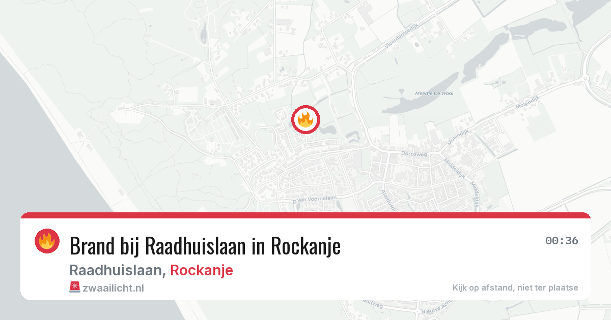 Brand bij Raadhuislaan in Rockanje — 11 aug 2026