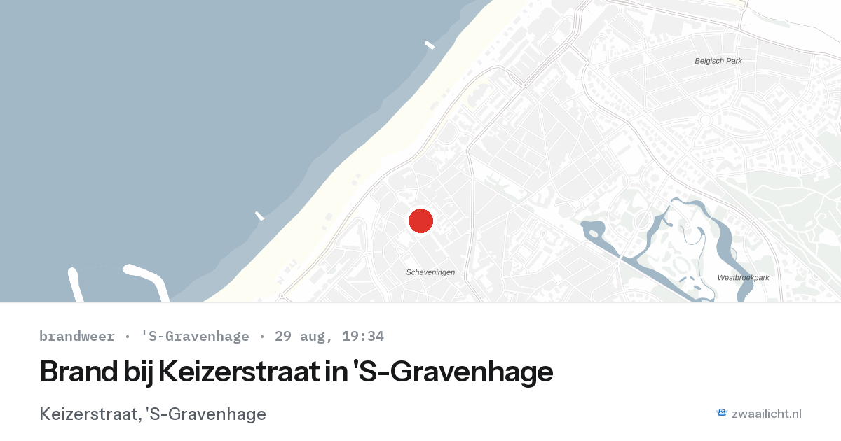 Brand bij Keizerstraat in 'S-Gravenhage — 29 aug 2026