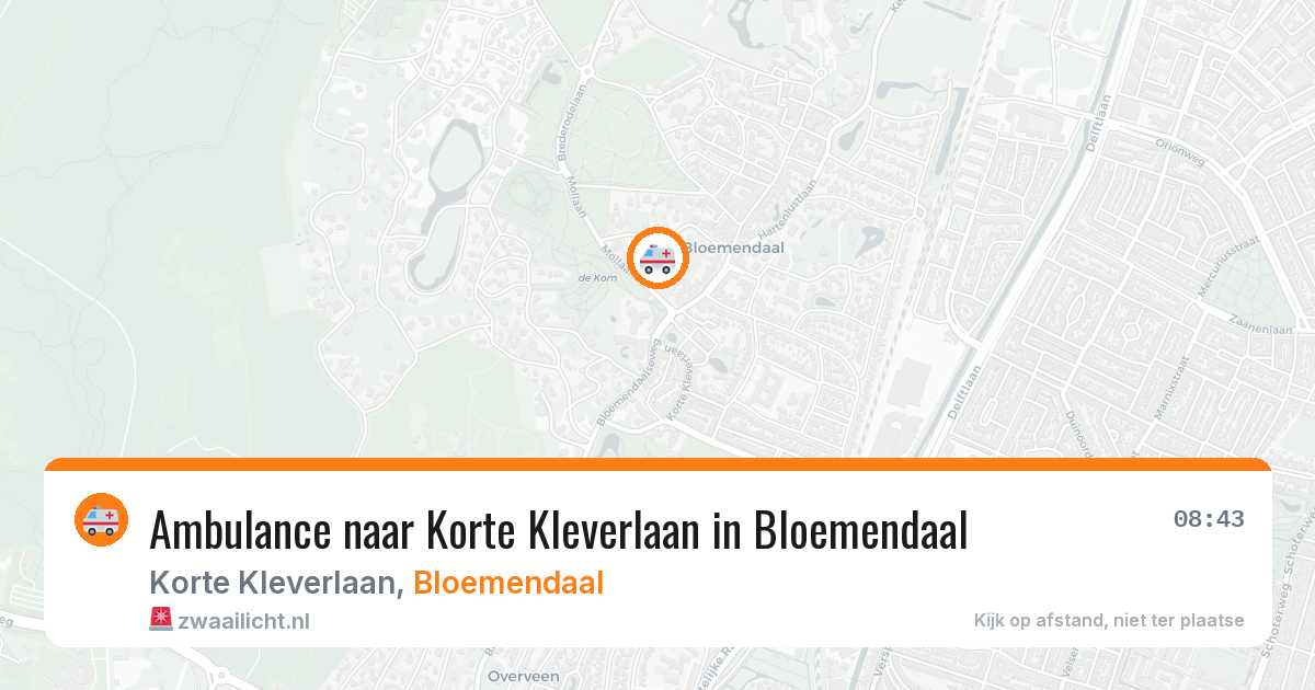 Ambulance naar Korte Kleverlaan in Bloemendaal — 14 mei 2026