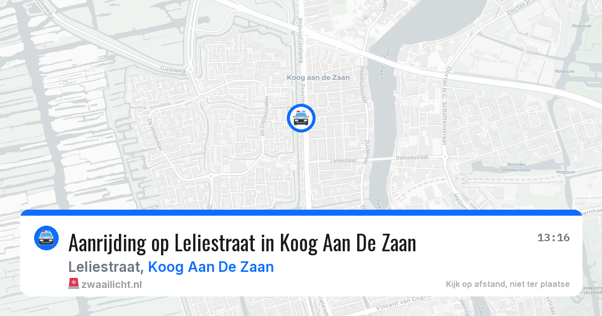 Aanrijding op Leliestraat in Koog Aan De Zaan — 10 apr 2026