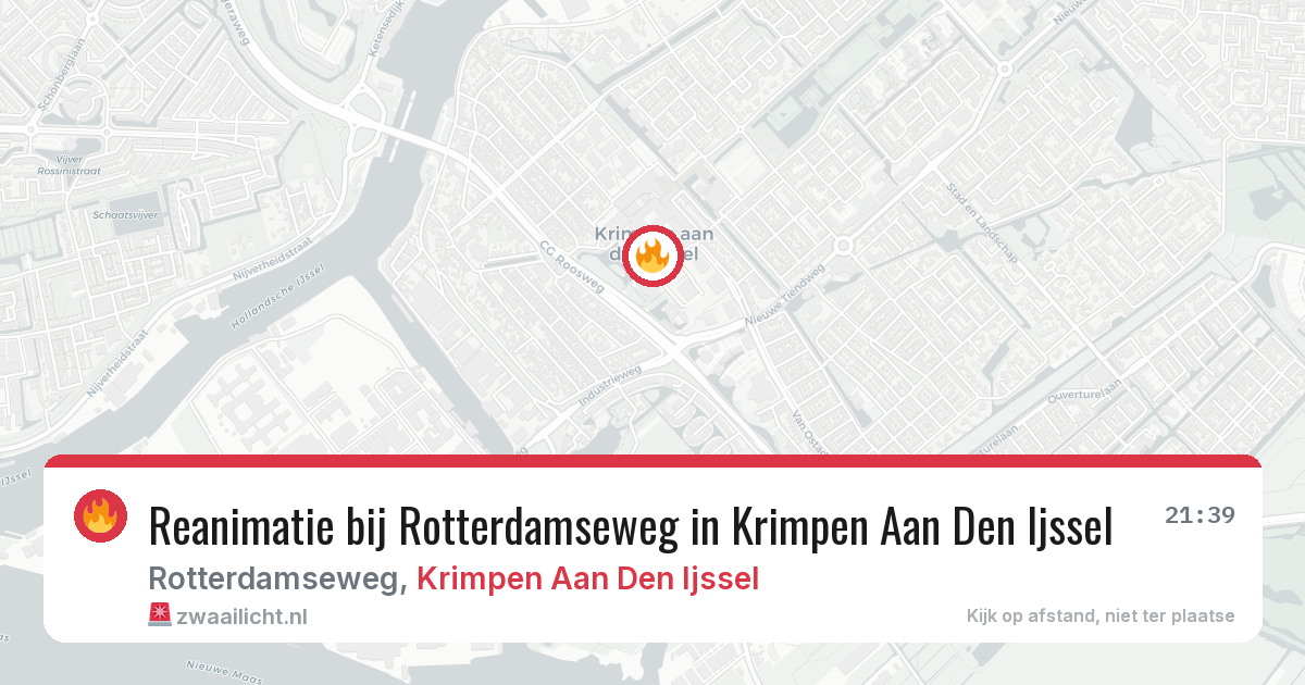 Reanimatie bij Rotterdamseweg in Krimpen Aan Den Ijssel — 7 aug 2026