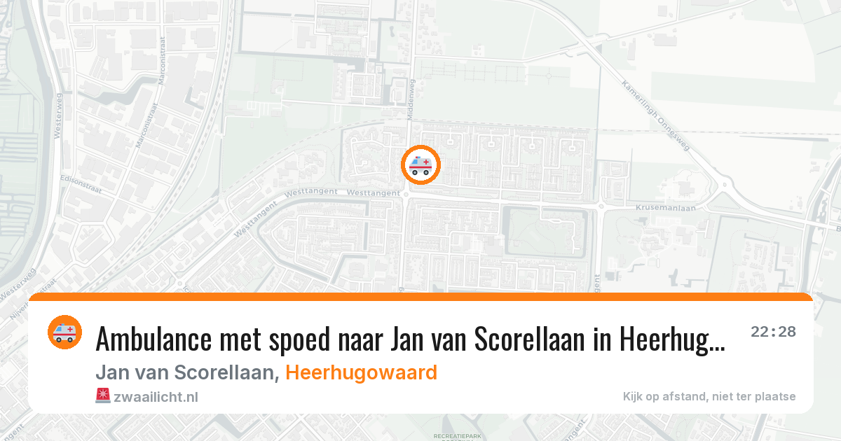 Ambulance met spoed naar Jan van Scorellaan in Heerhugowaard — 30 apr 2026