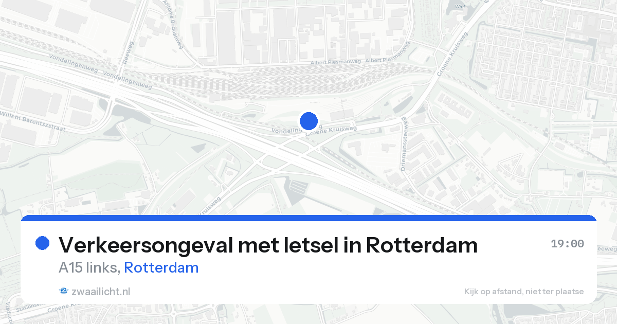 Verkeersongeval met letsel in Rotterdam — 19 aug 2026
