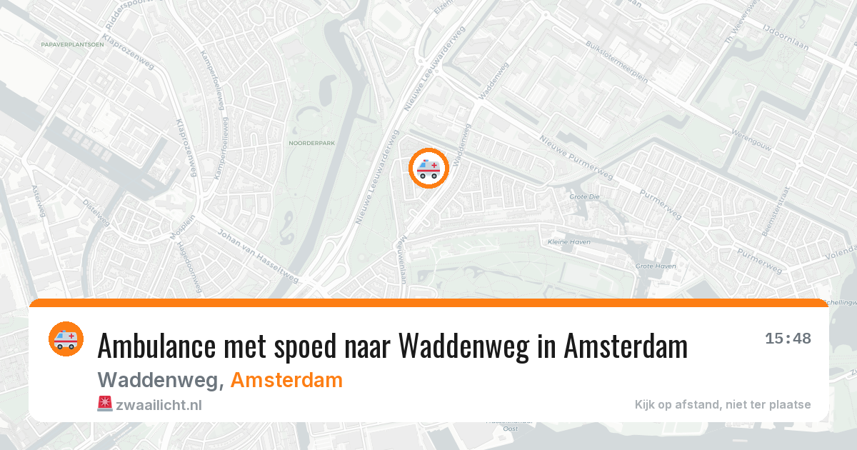 Ambulance met spoed naar Waddenweg in Amsterdam — 24 mrt 2026
