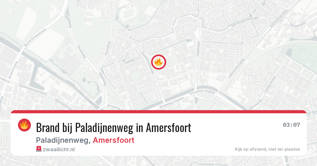 Brand bij Paladijnenweg in Amersfoort — 18 jun 2026