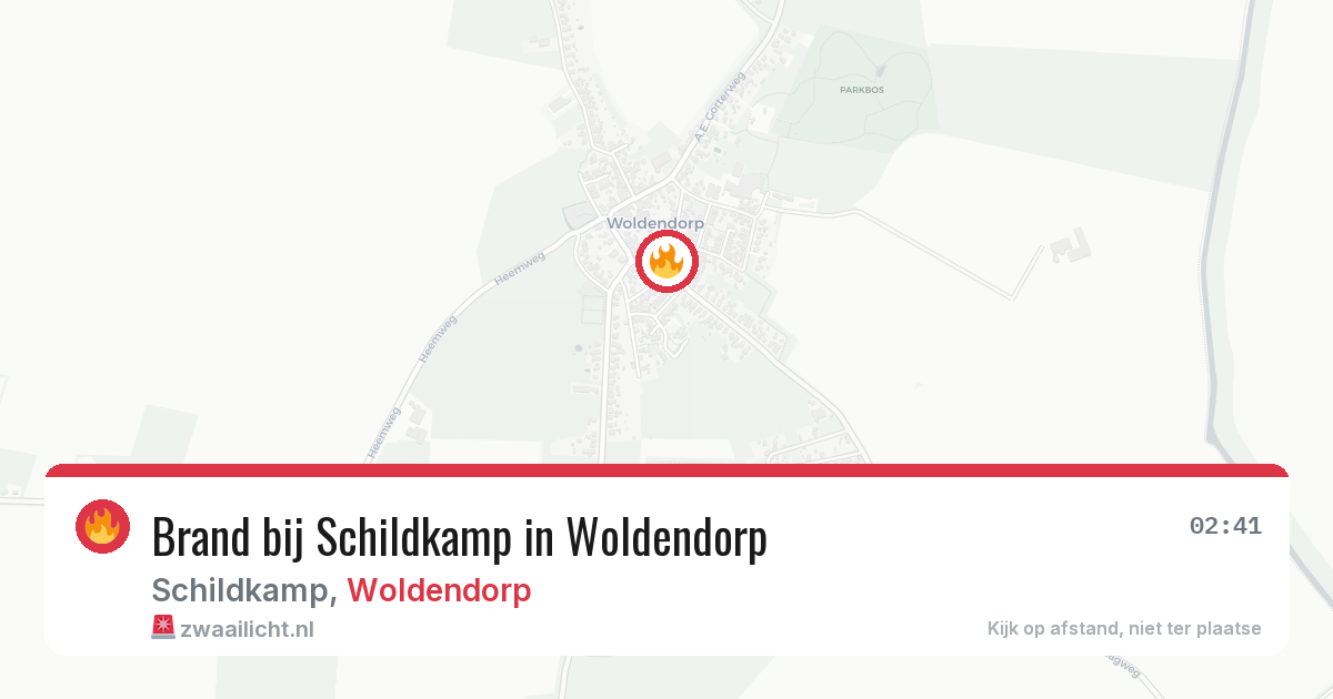 Brand bij Schildkamp in Woldendorp — 20 jun 2026