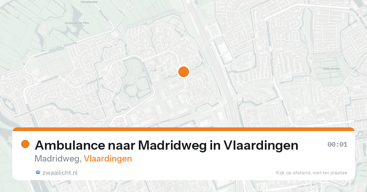 Ambulance naar Madridweg in Vlaardingen — 30 jan 2026