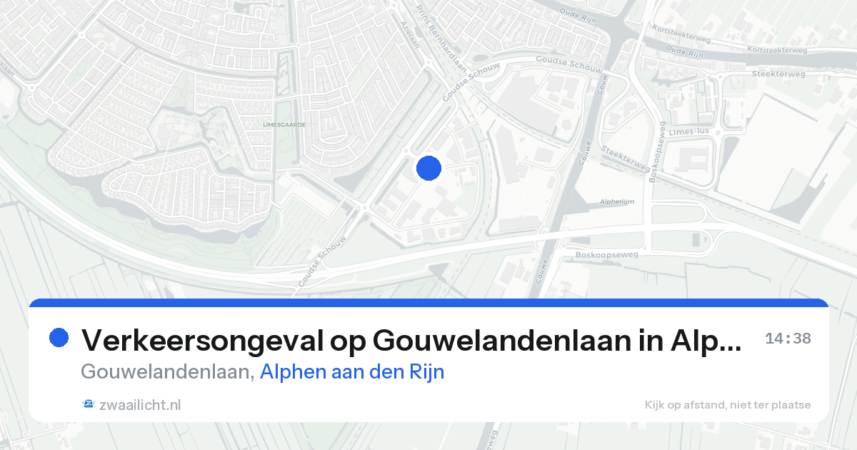 Verkeersongeval op Gouwelandenlaan in Alphen aan den Rijn — 18 aug 2026