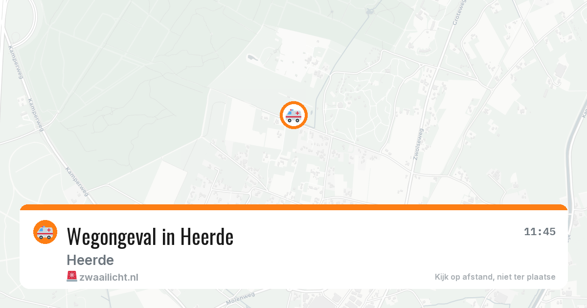 Wegongeval in Heerde — 25 jul 2026