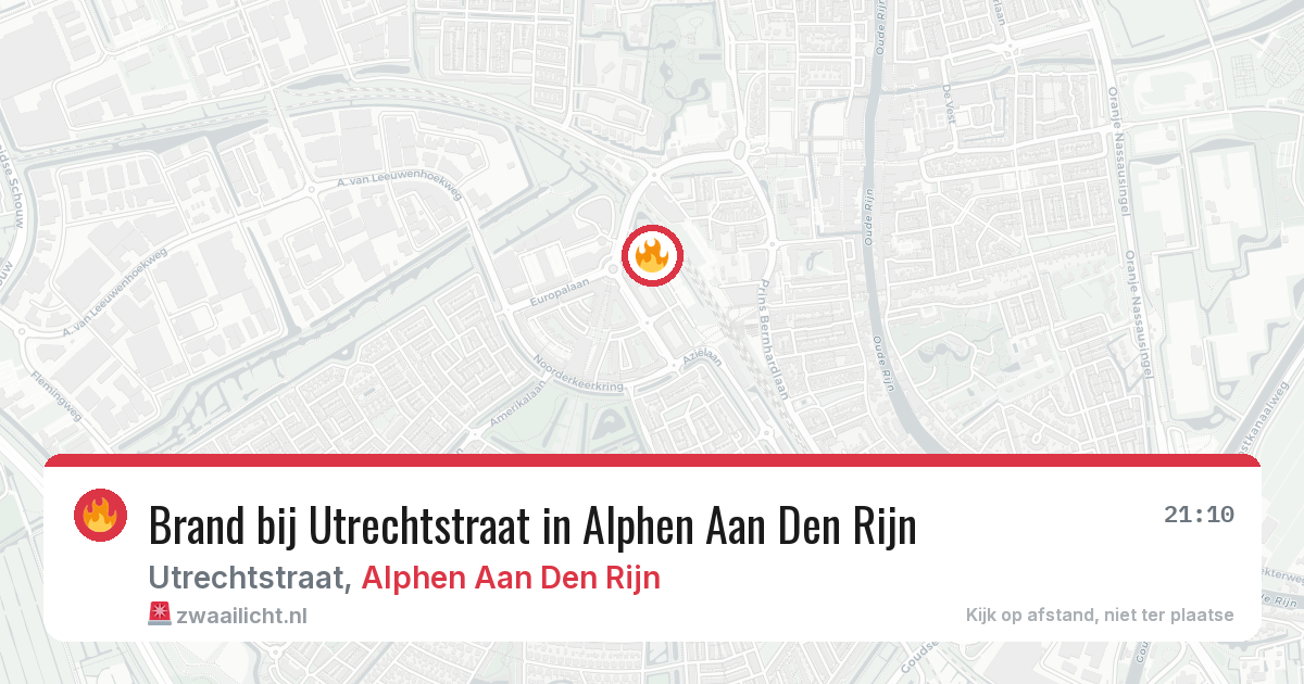 Brand bij Utrechtstraat in Alphen Aan Den Rijn — 22 jul 2026
