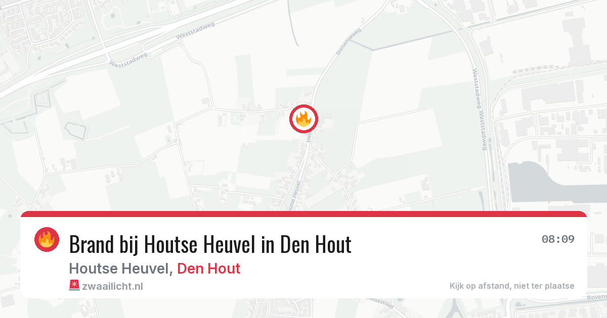 Brand bij Houtse Heuvel in Den Hout — 23 jun 2026