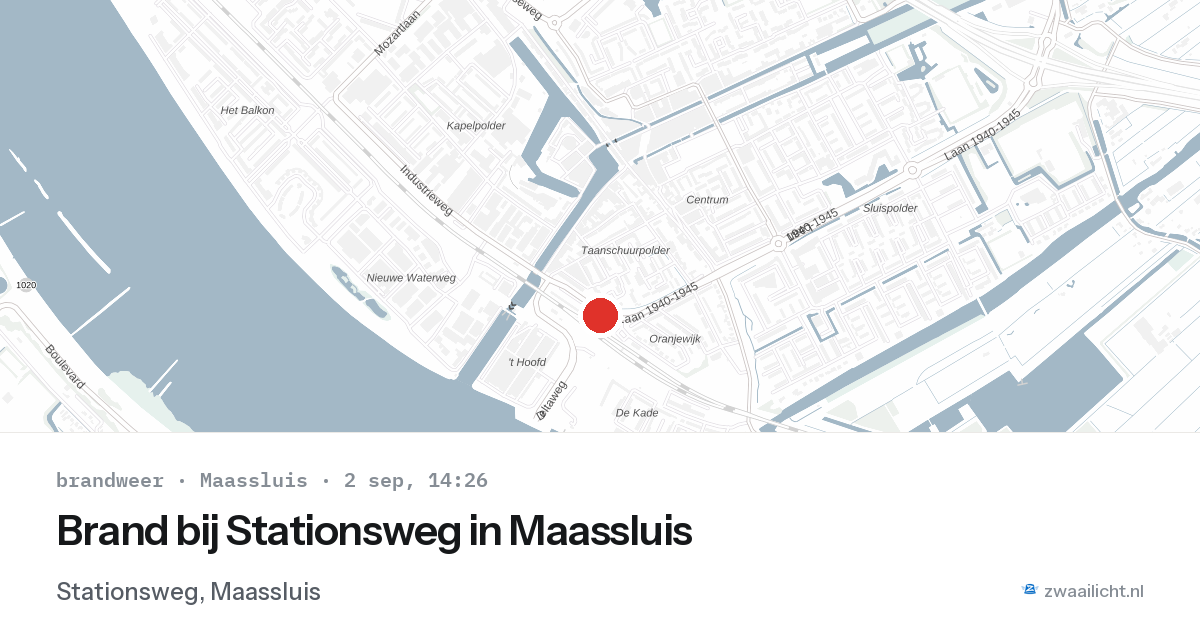 Brand bij Stationsweg in Maassluis — 2 sep 2026