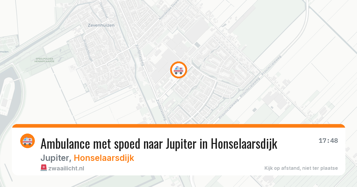 Ambulance met spoed naar Jupiter in Honselaarsdijk — 9 jul 2026