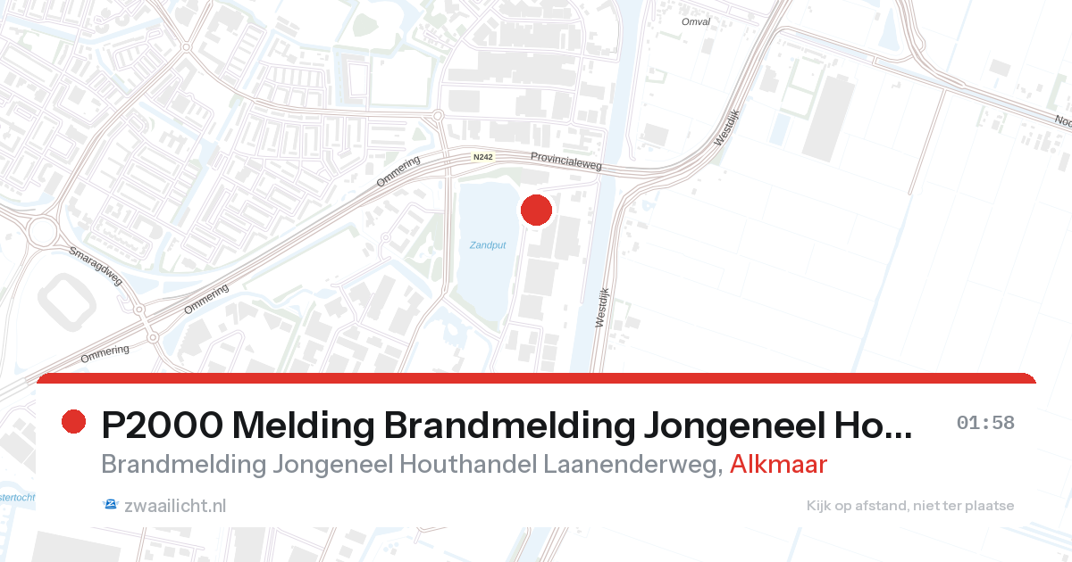P2000 Melding Brandmelding Jongeneel Houthandel Laanenderweg, Alkmaar — 7 feb 2026