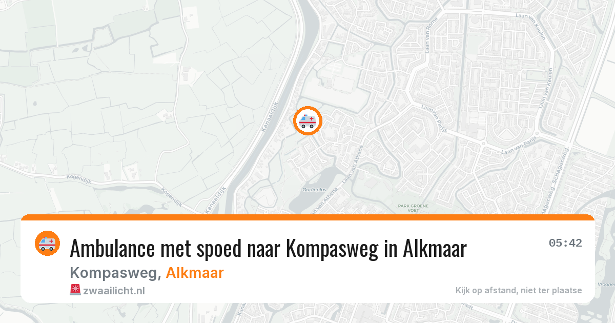 Ambulance met spoed naar Kompasweg in Alkmaar — 13 apr 2026