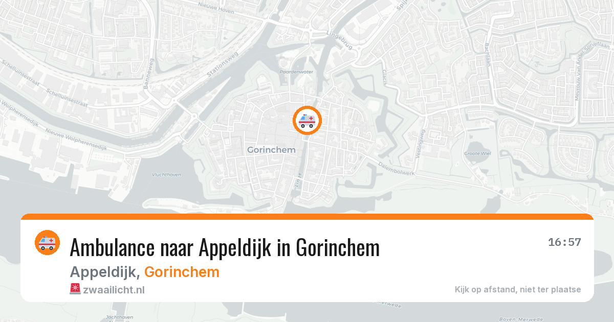 Ambulance naar Appeldijk in Gorinchem — 20 jun 2026