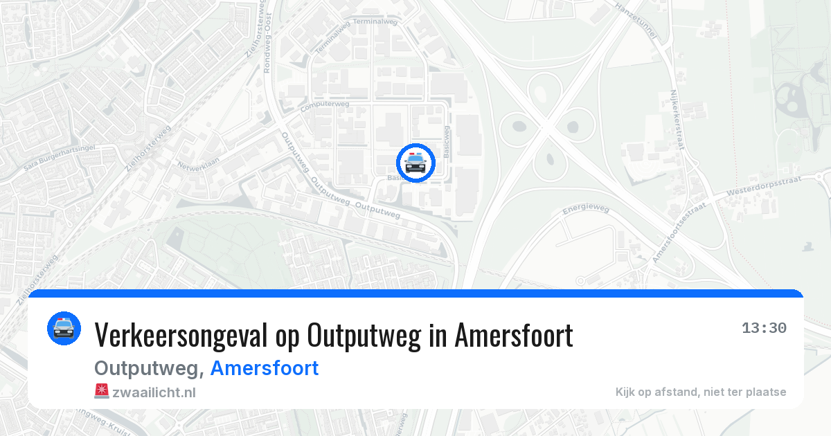 Verkeersongeval op Outputweg in Amersfoort — 2 apr 2026