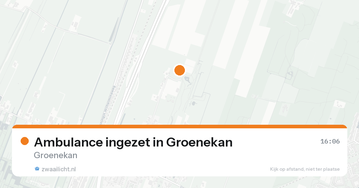 Ambulance ingezet in Groenekan — 16 aug 2026