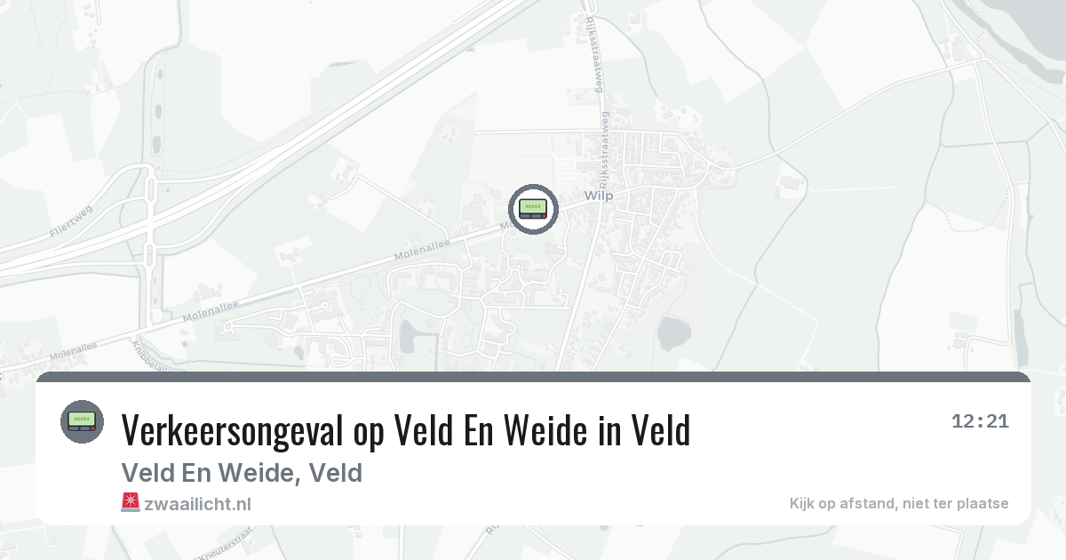 Verkeersongeval op Veld En Weide in Veld — 20 mei 2026