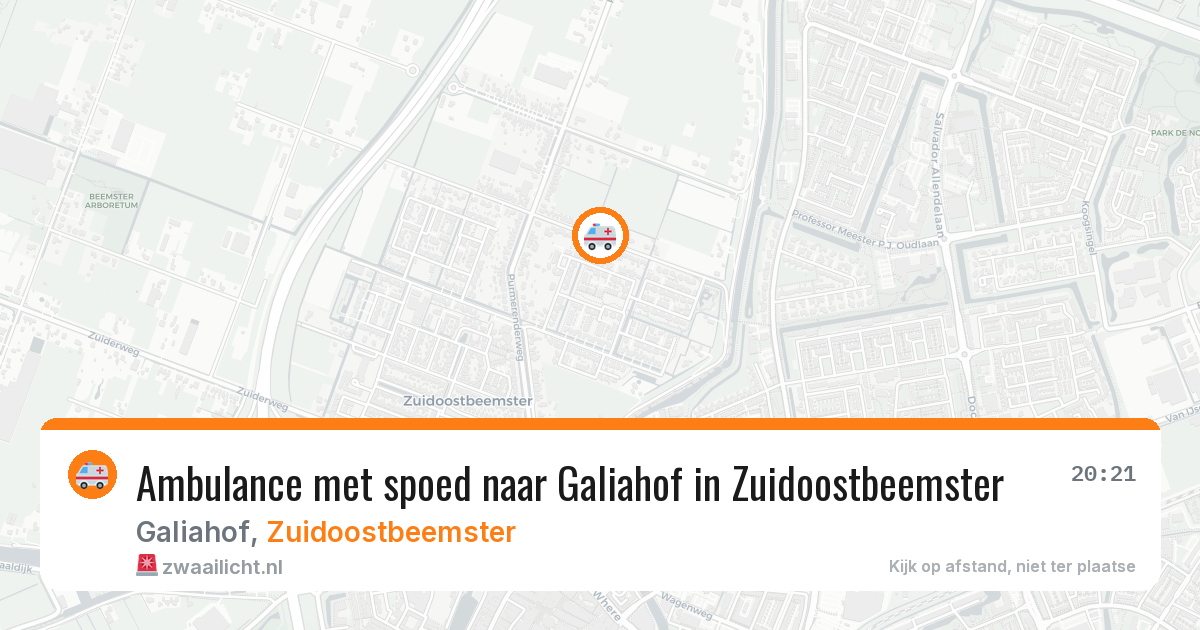 Ambulance met spoed naar Galiahof in Zuidoostbeemster — 12 apr 2026