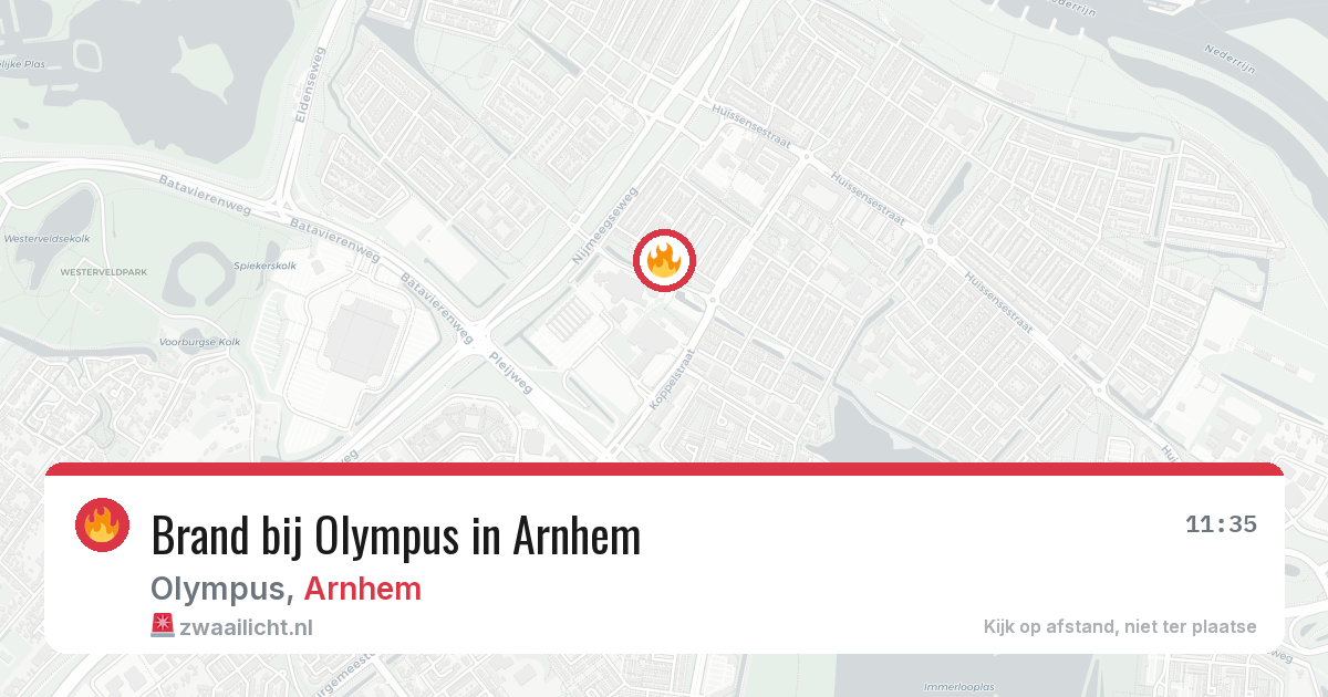 Brand bij Olympus in Arnhem — 25 jun 2026