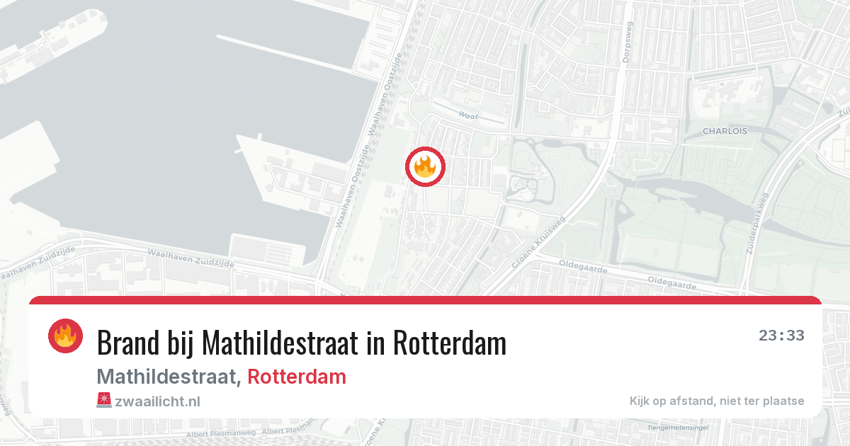Brand bij Mathildestraat in Rotterdam — 19 mei 2026
