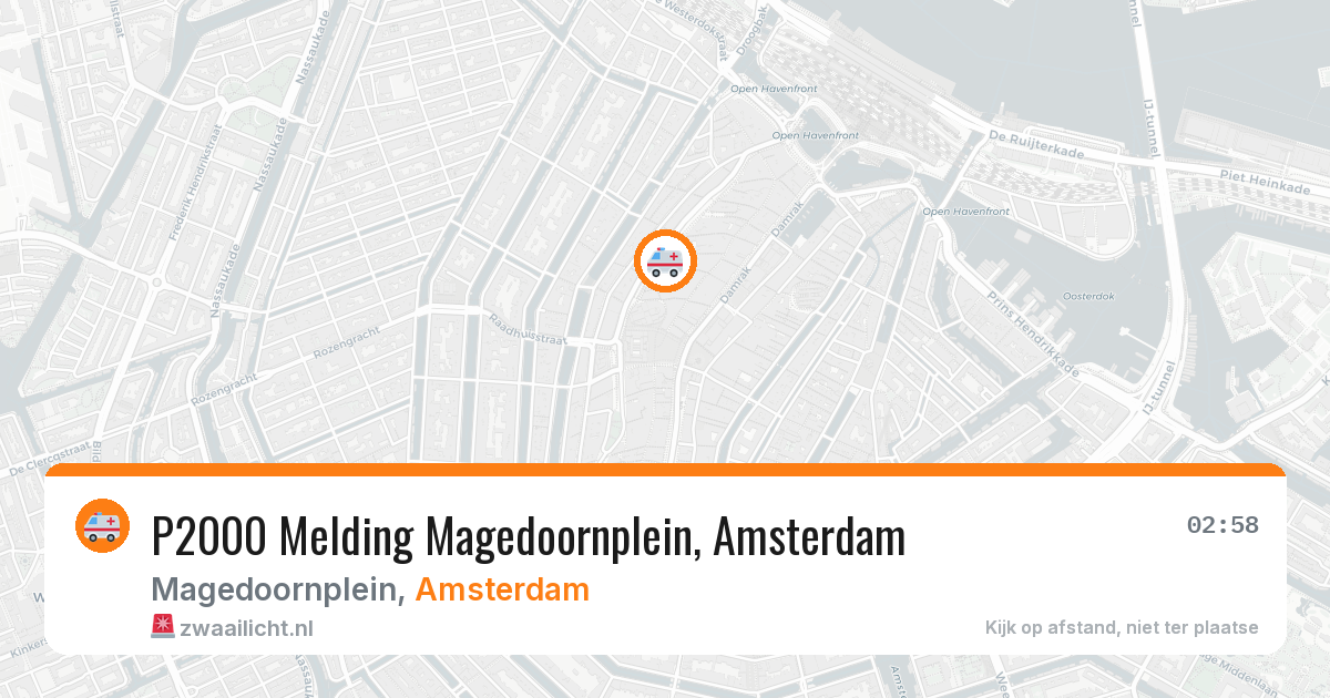 P2000 Melding Magedoornplein, Amsterdam — 1 mei 2026