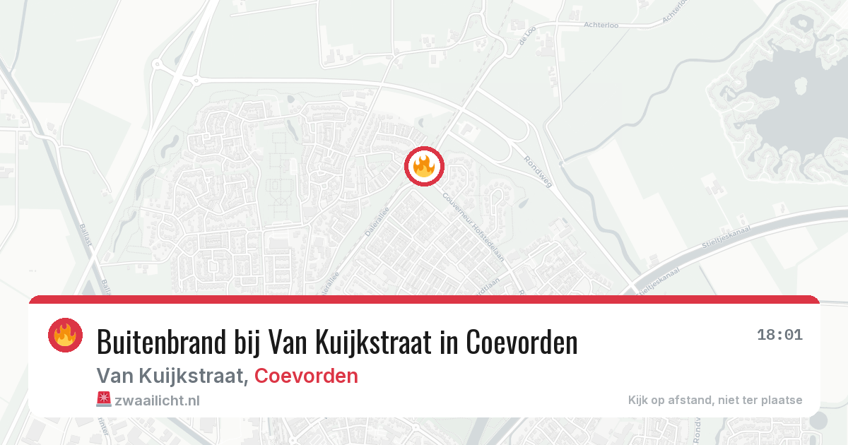 Buitenbrand bij Van Kuijkstraat in Coevorden — 4 jul 2026