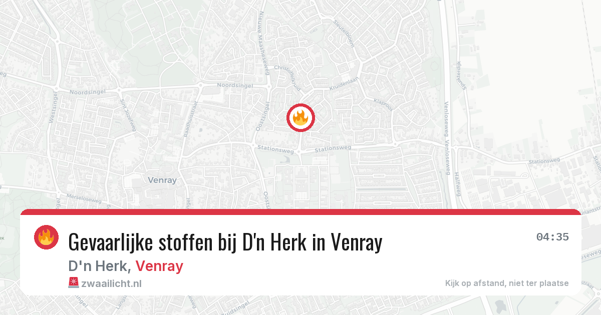 Gevaarlijke stoffen bij D'n Herk in Venray — 14 apr 2026