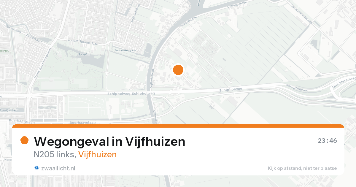 Wegongeval in Vijfhuizen — 22 aug 2026