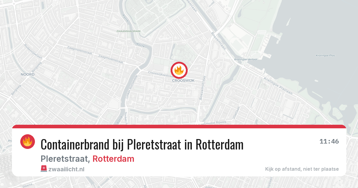 Containerbrand bij Pleretstraat in Rotterdam — 26 jun 2026