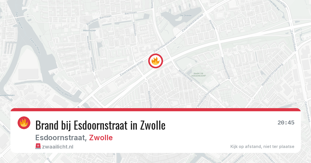 Brand bij Esdoornstraat in Zwolle — 22 mei 2026