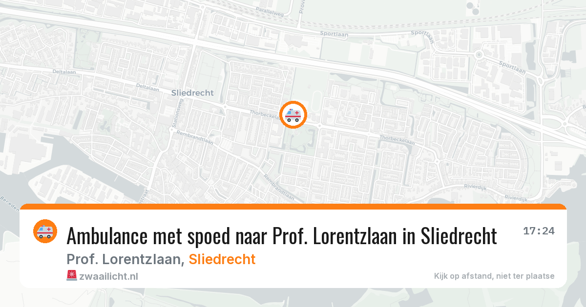 Ambulance met spoed naar Prof. Lorentzlaan in Sliedrecht — 12 mrt 2026